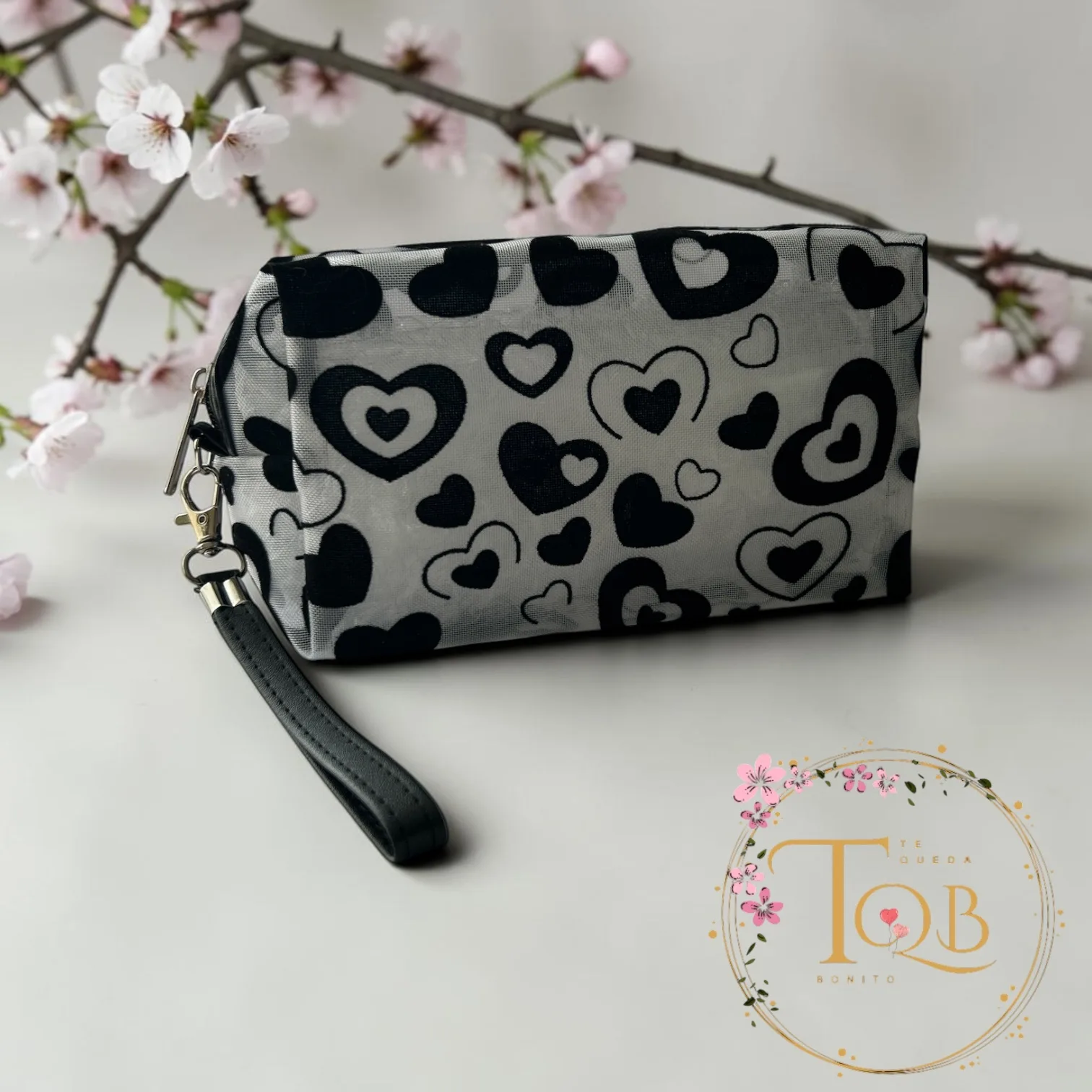 Cosmetiquero rectangular Corazones